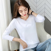 안다로미 여성용 어텀 베이직 긴팔티