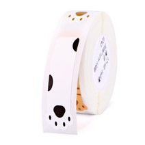 바라보고 Niimbot D11 강아지 발바닥 라벨지 R12X40-160, 1개