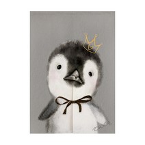 귀여운 동물 수채화풍 그림 패브릭 가리개 커튼