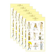 쁘띠팬시 OOTD나의일상 디자인스티커 PD817, 혼합색상, 6개