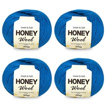 니뜨 허니 울 뜨개실 30g x 4p, 47파랑