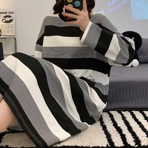 다온마켓 단가라 빅사이즈 오버핏 긴팔 롱 원피스 잠옷