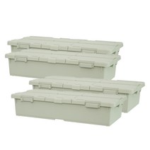 라이피스트 이지오프 언더베드 리빙박스 40L, 4개, 라이트그레이