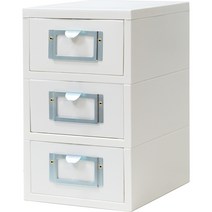보노하우스 이오넬 미니 3단 서랍장, 화이트, 1개
