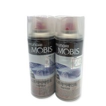 현대모비스 차량용 스프레이 페인트 2종, S7 슬릭실버, 투명, 1세트