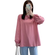 리온 여성용 소매 퍼프 임산부 수유티 JJ948