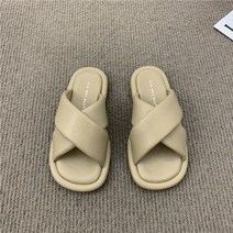 엘쏘 여성용 크로스 레더 포인트 슬리퍼