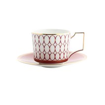 웨지우드 르네상스레드 커피잔 1인조, 혼합색상, 1세트