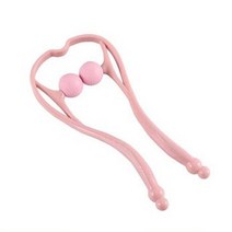 PDS리빙 사무직 필수템 경추 목 마사지 핸드 클램프 수동 마사지기, A핑크, 1개