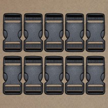 플라스틱 벨트 버클 25mm, 10개, 블랙