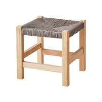 세뇨르킴 프리미엄 라탄 사각 스툴 의자 30cm, 그레이