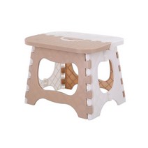 미뉴강베리 휴대용 접이식 보조 스툴 중형, 베이지