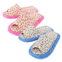 라이펀 극세사 청소 실내화 알장미 핑크 + 블루 세트, 1세트