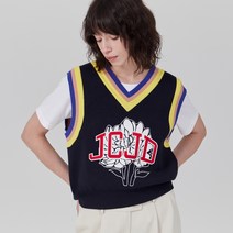 쥬시쥬디 J카라배색로고 니트 베스트 JXKT121F