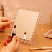 에이홈 아크릴 탁상 양면거울 스퀘어, 투명