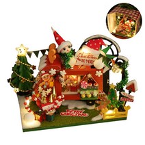 꼬미딜 DIY 미니어처하우스 2020-55 크리스마스샵 + 제작도구, 혼합색상