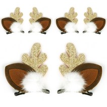 인디케이 크리스마스 루돌프 헤어핀 2p, 혼합색상, 3개