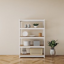 스피드랙 조립식 철제 앵글 선반 5단, 화이트