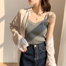 어썸풀 여성용 허그링 탑 나시