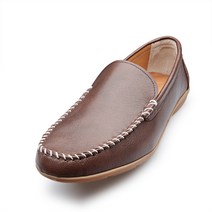 보닌 남성용 천연 양가죽 투컬러 콜프 슬립온 JH011DBR