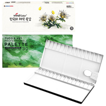 투코비 프리미엄 알루미늄 미술용 팔레트 + 종이나라 한국화 물감 16종 x 7.5ml 세트, 1세트, 30칸