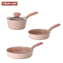 [네오플램] 샤베트 인덕션 쿡웨어 냄비 프라이팬 3종 세트 (20팬 26팬 18편수), 단품