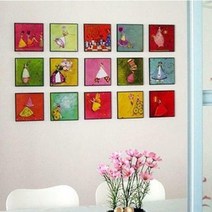 일러스트 미니액자 소녀액자, A