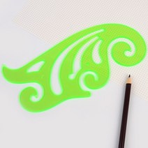 유니크 모형자 파도 구름 운형자 템플레이트 학용품자