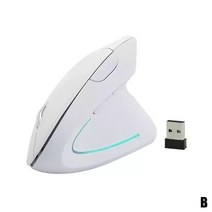 왼손잡이마우스 왼손무선마우스 음소거 수직그립 게임용 마우스 인체 공학적 2.4g 오른쪽 왼쪽 6d pc usb 노트북 게이머 광학 컴퓨터 j7w3, 3-하얀