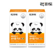 락피도 비타민C 츄어블 키즈, 1200mg, 72g, 60정, 2box