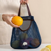 애니멀 포인트 다용도 과일보관망 야채보관망 감성야채망 장바구니 양파망 감자망 과일망 마늘망 그물, 베이지