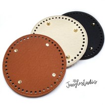 가방 가죽밑판 원형15cm 가방만들기 부자재 마크라메 재료 DIY, 블랙