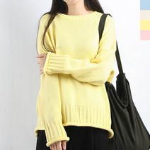 [Hot sale]0329_비비드 니트 여자여자한 컬러 라운드넥 봄여름가을룩 _Shop_*