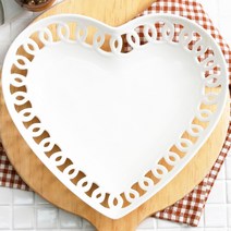 리자인 하트 레이스 접시 대 25 파티 돌상 그릇