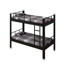 철제 2층 침대 성인용 벙커 프레임 사다리 복층 튼튼한, 1m  x  2m 흰색 침대판 + 매트리스