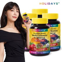 홀리데이즈 멀티비타민 앤 미네랄 포우먼 4병 (850mg x 90정 x 12개월분), 4개