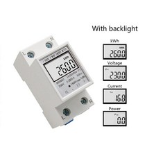전자식 전력량계 계량기 미터기 단상 2선 lcd 디지털 디스플레이 전력 소비 적산전력계, 백라이트 포함