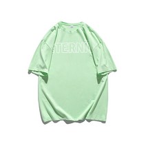 박시반팔티 여름옷 입체 오목볼록 질감 펀칭 접착제 인쇄 문자다 커플 T55P29 화이트 3 4995565180