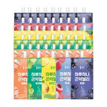 1am 하루하나 곤약젤리 무설탕 150g, 50개(파인10+요구10+리치10+포도10+청포도10)