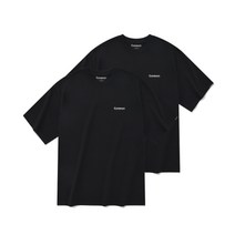 100% 정품 커버낫 2팩 쿨 코튼 티셔츠 블랙+블랙