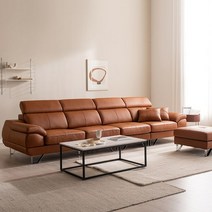 바로크가구 피아체 이태리산 천연가죽소파 6인, 베이지