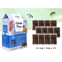 닥터소프트 노령견용 말랑한 부드러운 소프트타입 사료 1.2kg(100gx12개 개별포장), 닥터소프트 오리 1.2kg, 4팩