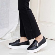 로딘스타 여성 발편한 통굽 키높이 패션 슬립온 운동화 단화 사바나