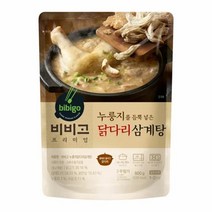CJ 집밥 비비고 누룽지닭다리삼계탕 600g 얼큰한국물요리 된장찌개 부대찌개 소고기국 복날 몸보신 복날음식 삼계탕 도가니탕 감자탕, 3개