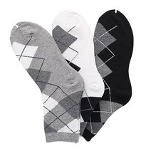 socean 면혼방 아가일패턴 남자 양말-흰색 5켤레 캐쥬얼삭스 귀여운 남성 패션 화이트 별모양 학생 청소년 청바지