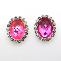 똑딱이 단추 펀치 세트 ZMASEY 금속 단추 10 개/대 20mm * 타원형 Flatback 모조 다이아몬드 결혼식 안내장, 17 17