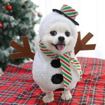 크리스마스 강아지산타옷 눈사람옷 웃긴 예쁜 강아지후리스 소형견 중형견, 눈사람   L