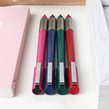 스텐 그립 볼펜 브랜드 명품 필기감좋은 메탈팁 펜 1.0 스승의날 신기한 학용품 특이한 얇은 각인 색볼펜 볼팬 잘써지는 부드러운 선물용 공시생 사무용 필기구, 흑색 1자루
