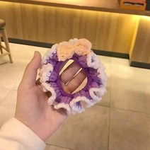 만화 공주 귀여운 머리끈 수공 뜨개질