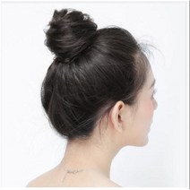 똥머리 가발 면접 승무원 머리 가채 곱창 당고머리, 1똥머리-라이트브라운